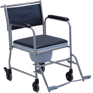 CE/ISO-geprüfter heißer Verkaufs-preiswerter medizinischer Edelstahl-Toiletten-Rollstuhl (MT05030062)