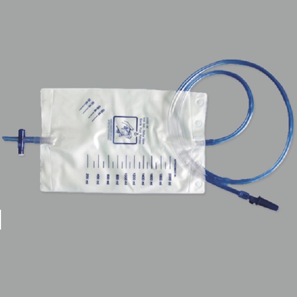 CE/ISO-geprüfter Urinbeutel mit 2000 ml Kreuzventil und Probeneinlassventil (MT58043022)