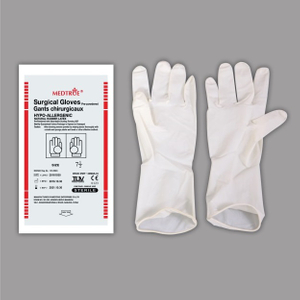 Sterilisierte OP-Handschuhe aus medizinischem CE/ISO-Latex mit Puder (MT58064101)